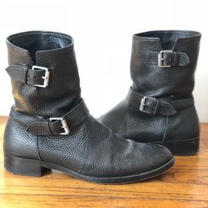 J.Crew black leather boots, size 9.5
